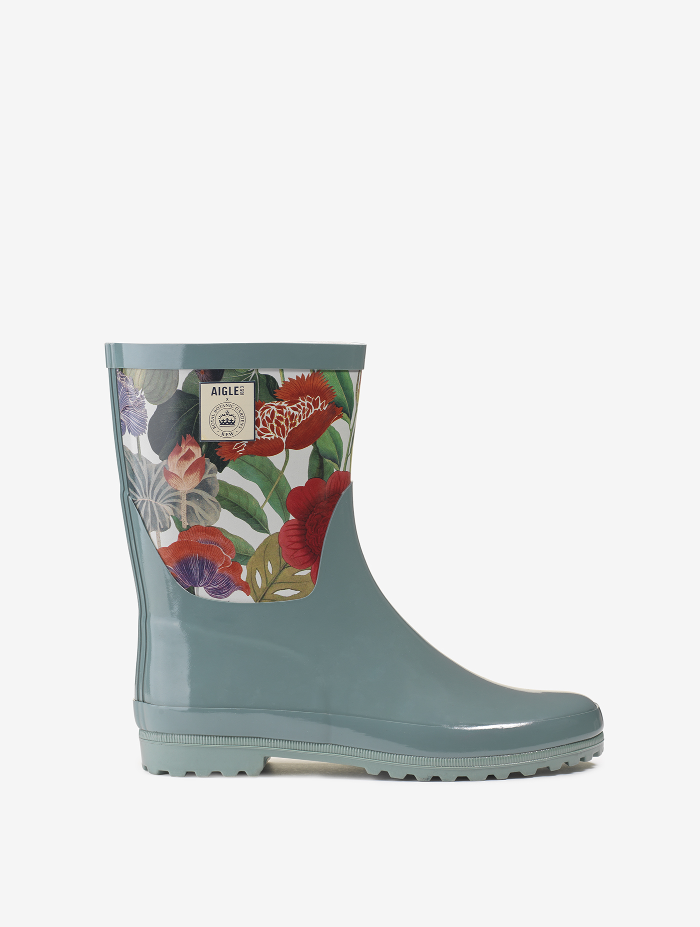 Bottes De Pluie London Accent Imprimée Reptile - Taille 38 (41 EU) - Toile Et Caoutchouc - Occasion TBE